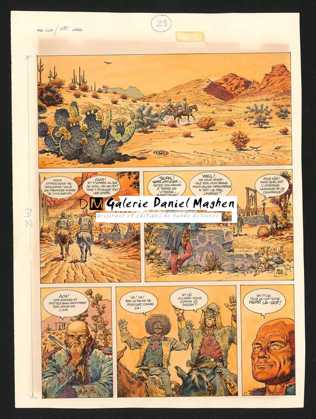 Planche originale n°23 - Antonio Hernandez Palacios - Encre de couleur et encre de Chine sur papier - 4485