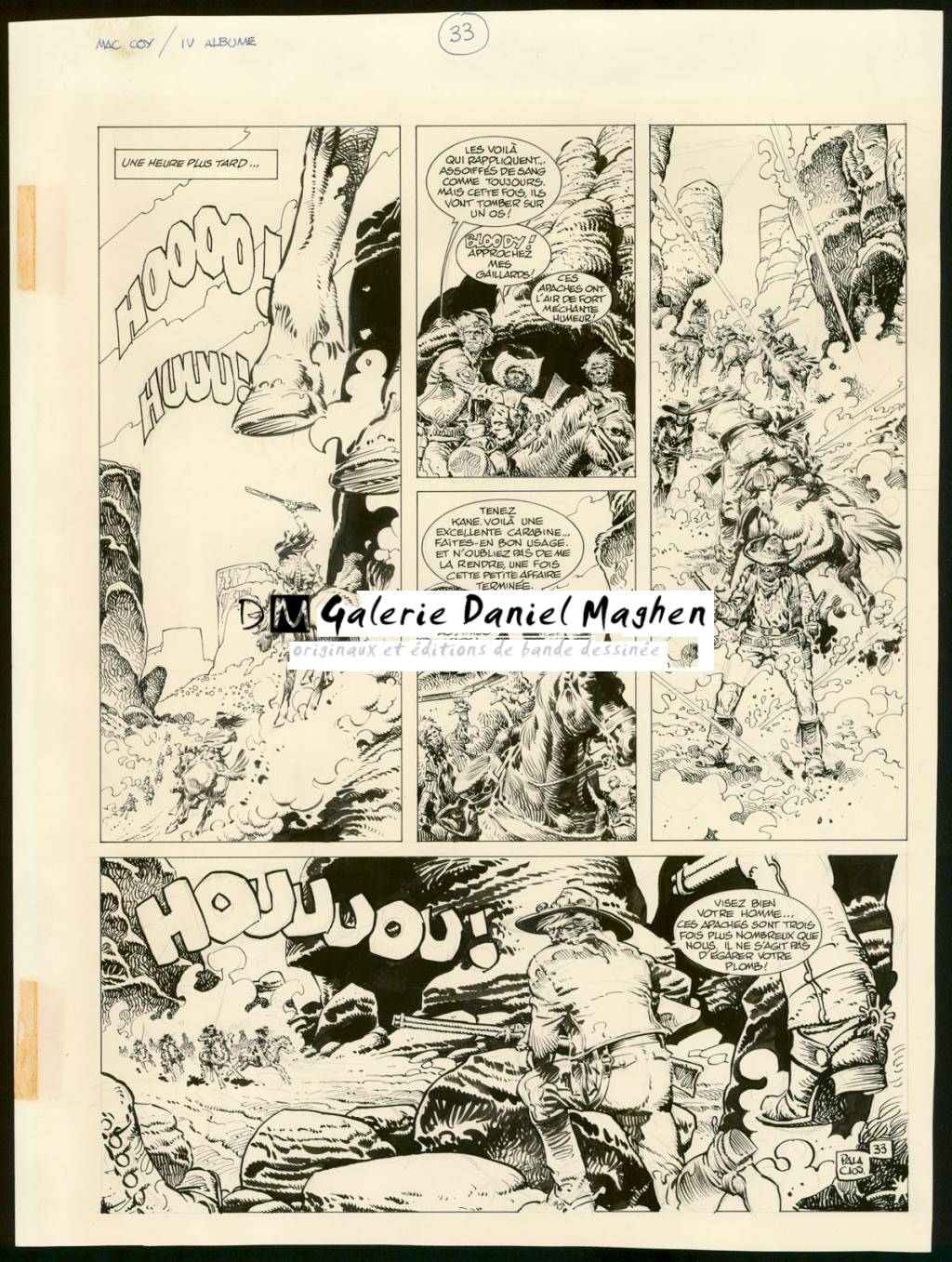 Planche originale n°33 avec calque de texte - Antonio Hernandez Palacios - Encre de Chine sur papier - 5616