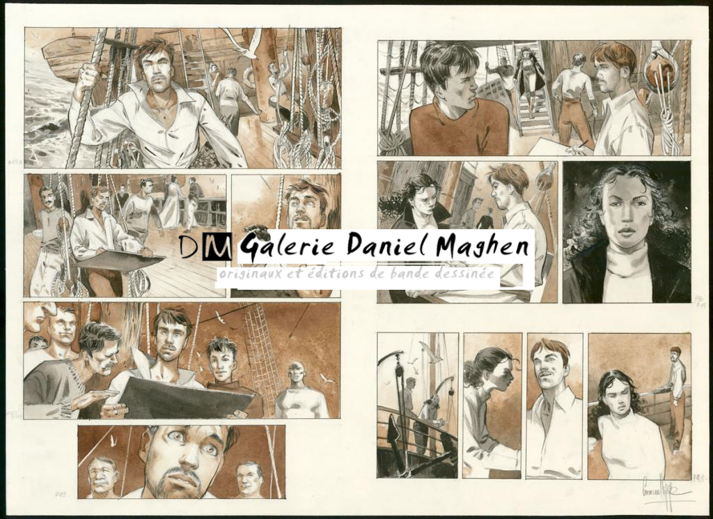 Planche originale, double page n°29 et 30 - Emmanuel Lepage - Aquarelle et encre de Chine sur papier - 3422