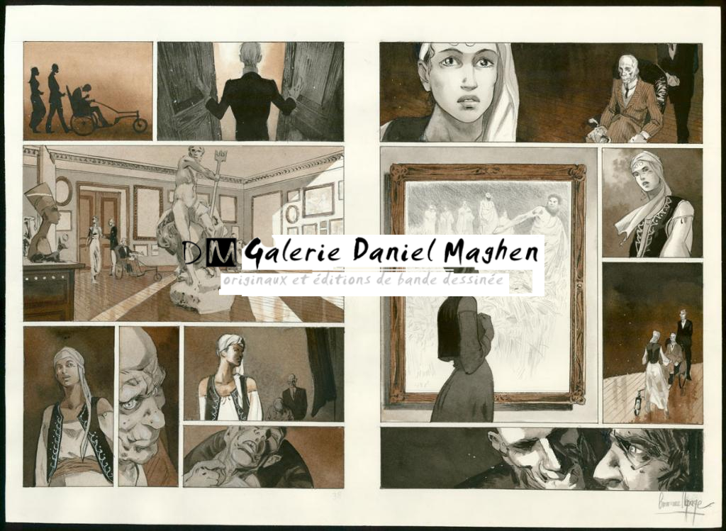 Planche originale, double page - Emmanuel Lepage - Aquarelle et encre de Chine sur papier - 3421