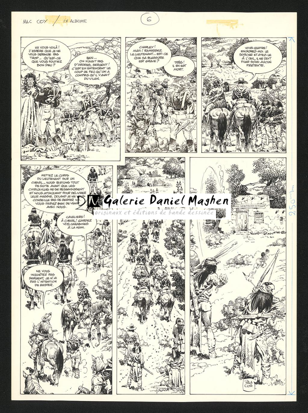 Planche originale n°6, accompagnée de son calque de texte - Antonio Hernandez Palacios - Encre de Chine sur papier - 4480