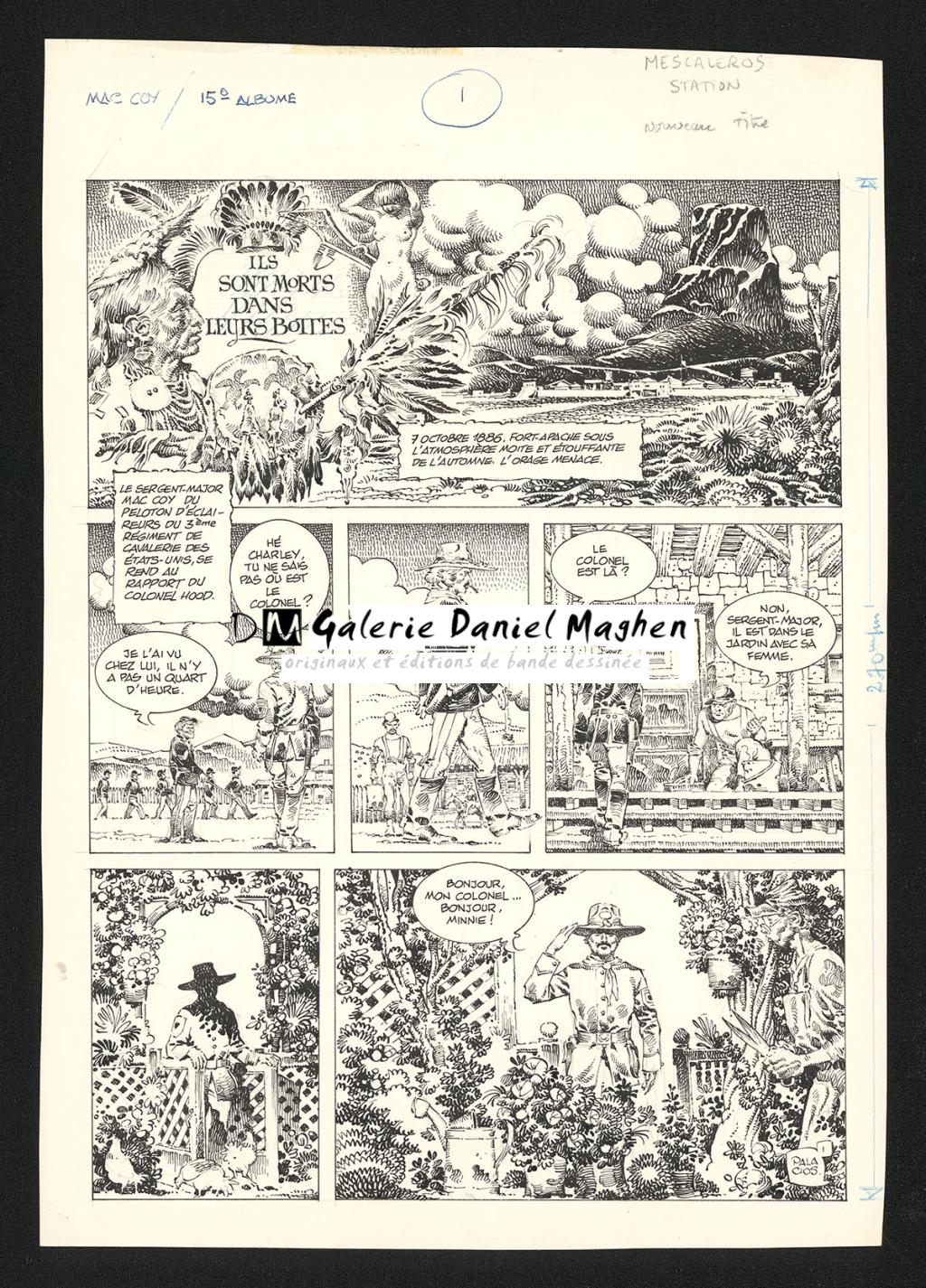 Planche originale n°1 - Antonio Hernandez Palacios - Encre de Chine sur papier - 4477