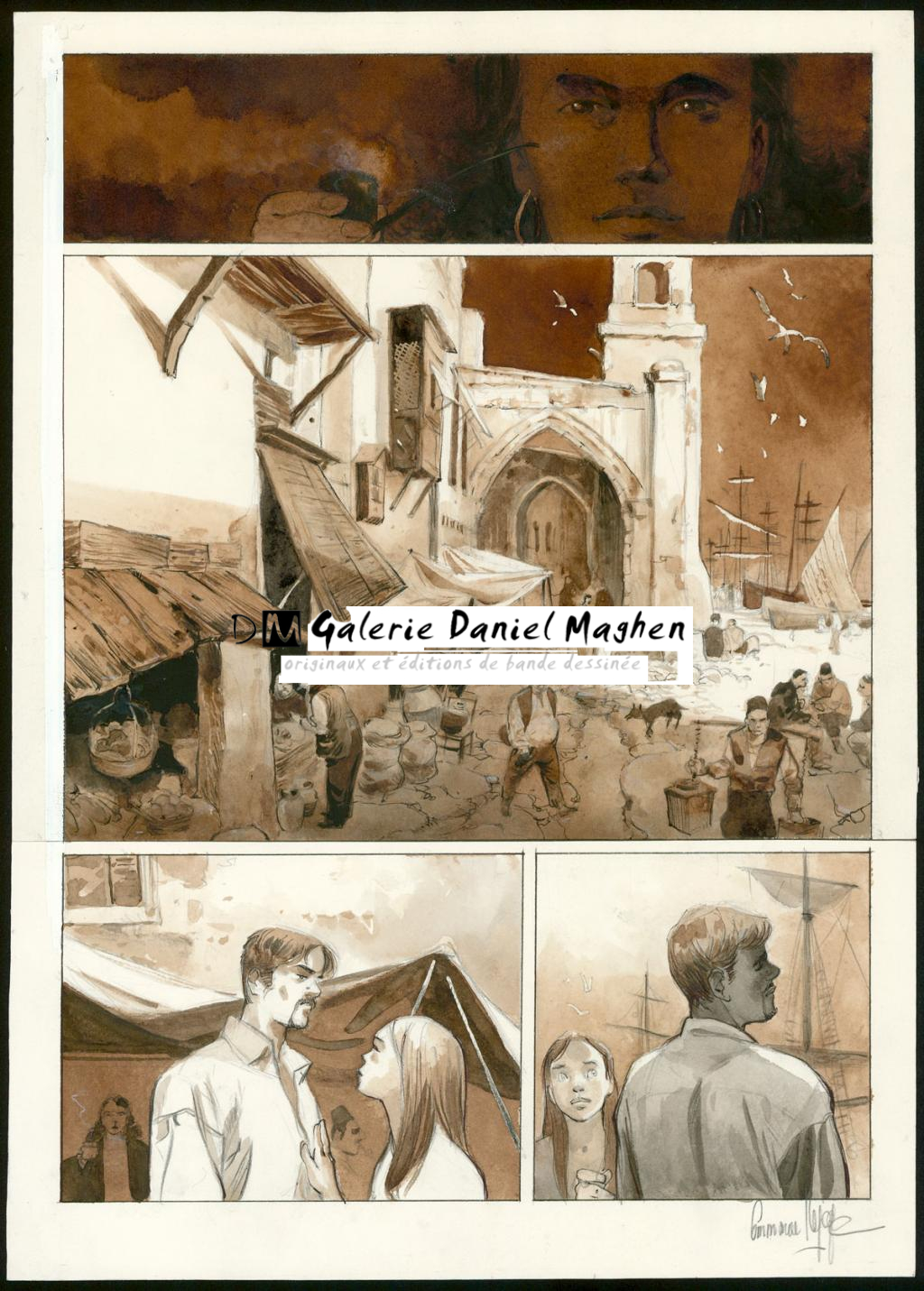 Planche originale - Emmanuel Lepage - Aquarelle et encre de Chine sur papier - 3419