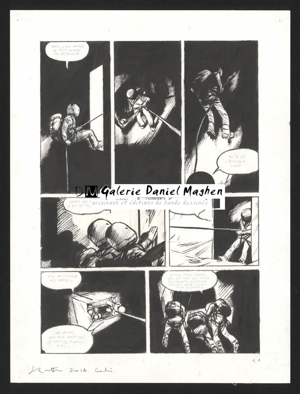 Planche originale n°11, première case utilisée pour la couverture de l'album - Jean-Marc Rochette - Encre de Chine sur papier - 5168