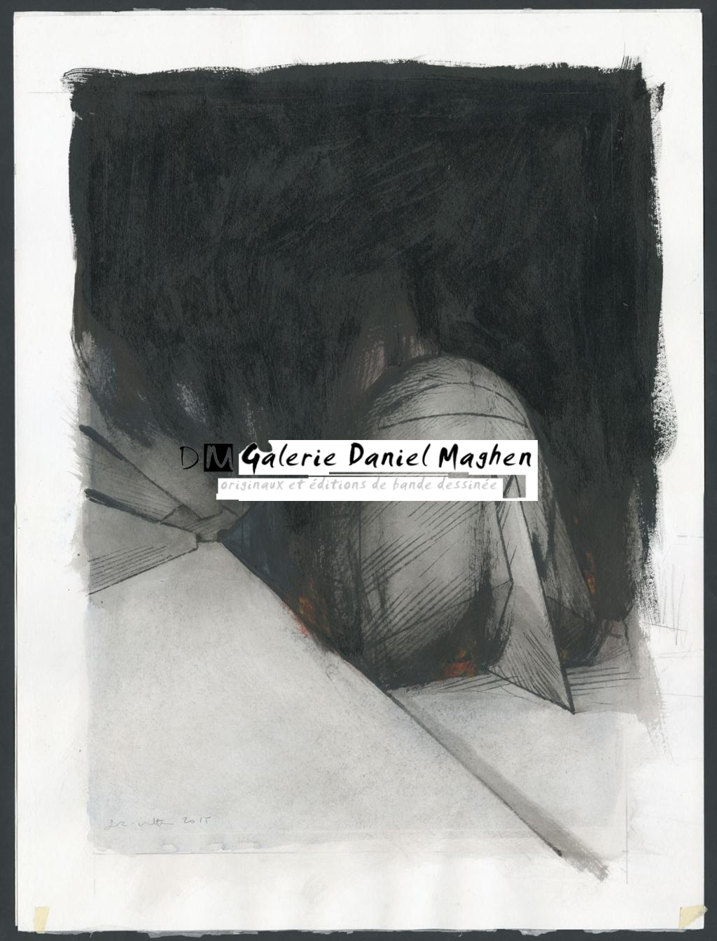 Illustration originale réalisée pour le projet de couverture en 2015 - Jean-Marc Rochette - Encre de Chine sur papier - 5670