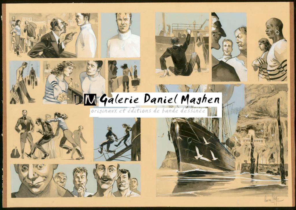 Planche originale - Emmanuel Lepage - Encre de Chine, aquarelle et crayon sur papier - 3424