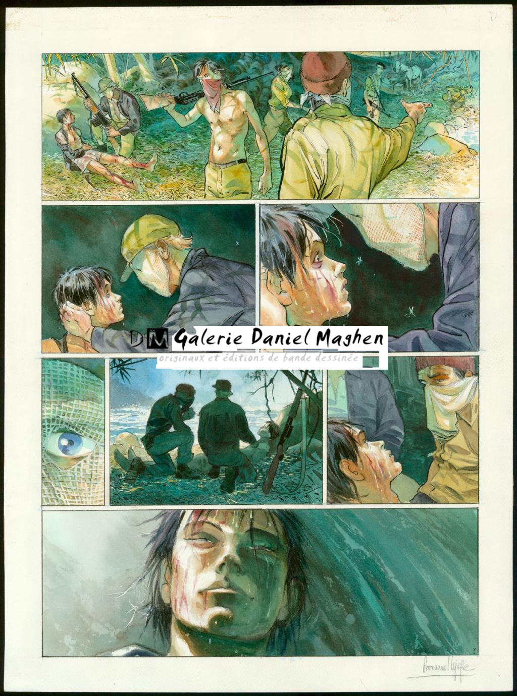 Planche originale n°8 - Emmanuel Lepage - Encre de Chine et encre de couleur sur papier - 4772