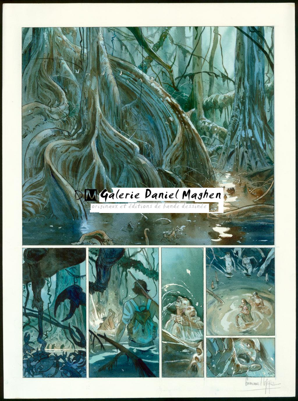 Planche originale n°50 - Emmanuel Lepage - Encre de Chine et encre de couleur sur papier - 4770