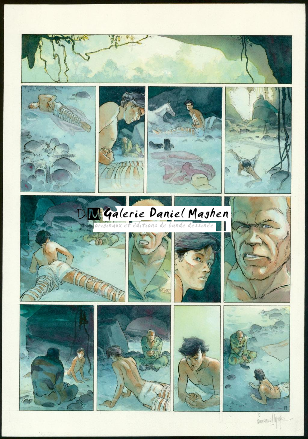 Planche originale n°19 - Emmanuel Lepage - Encre de Chine et encre de couleur sur papier - 4767