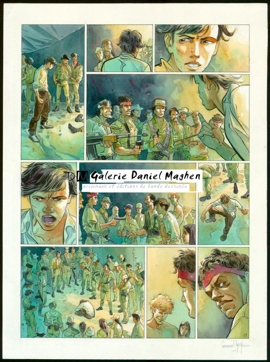 Planche originale n°69 - Emmanuel Lepage - Encre de Chine et encre de couleur sur papier - 4766