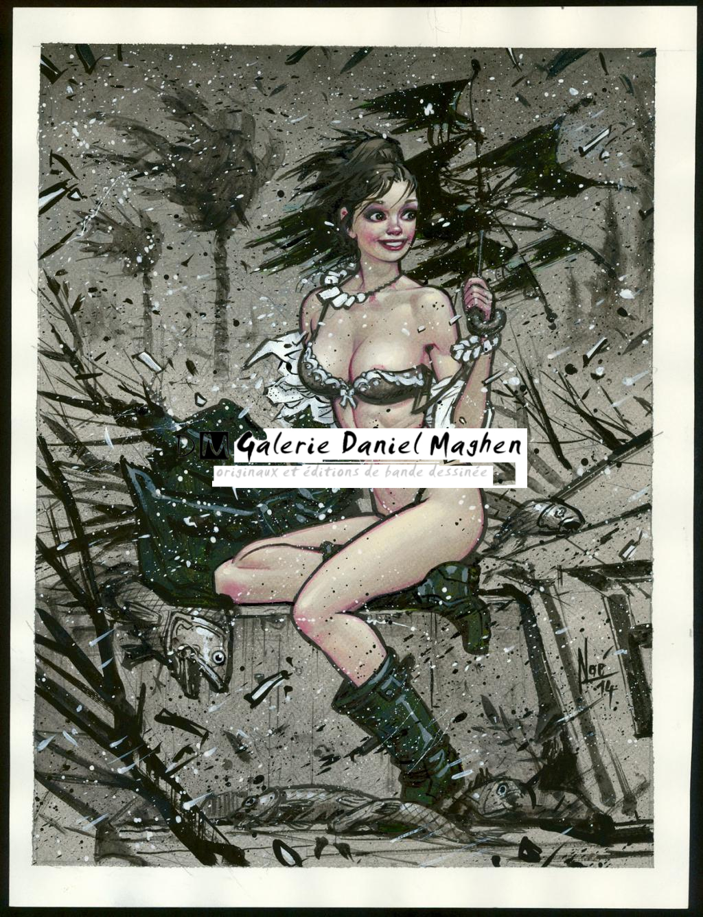 Illustration originale - Ignacio Noé - Acrylique sur papier - 3456