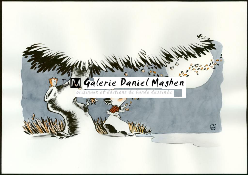 Illustration originale - Julie M - Encres de couleur sur papier - 3431