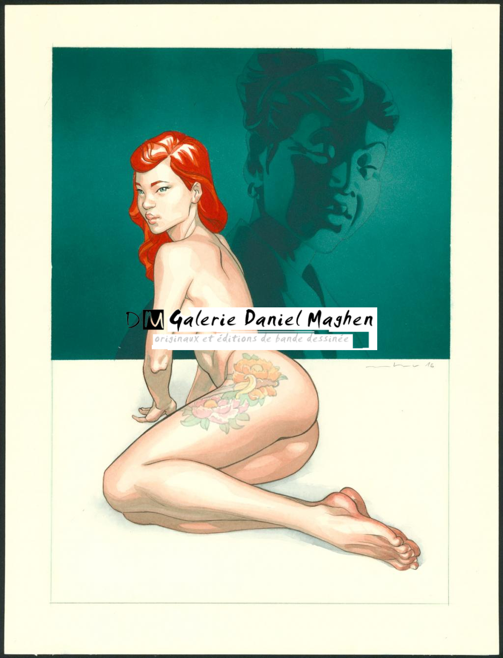 Illustration originale - Marcial Toledano - Encre de Chine et encre de couleur sur papier - 3669