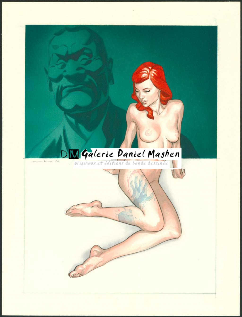 Marcial Toledano - Encre de Chine et encre de couleur sur papier - 3671