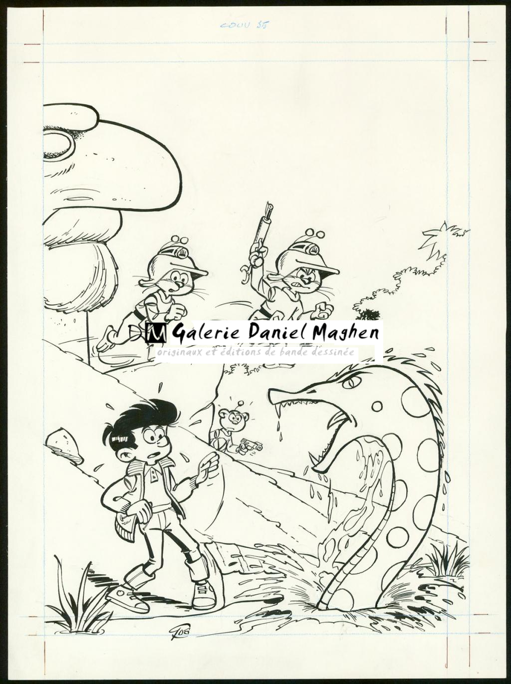 Couverture originale - Roland Gos - Encre de Chine sur papier - 5046