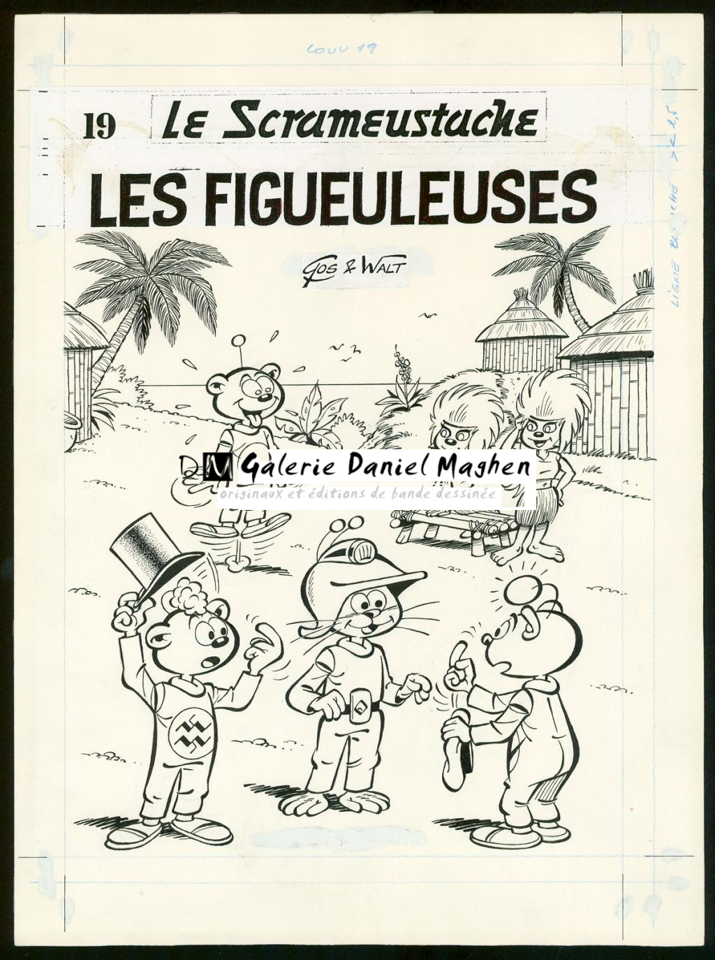 Couverture originale, phylactères collés, signée "Gos et Walt - Roland Gos - Encre de Chine sur papier - 5048