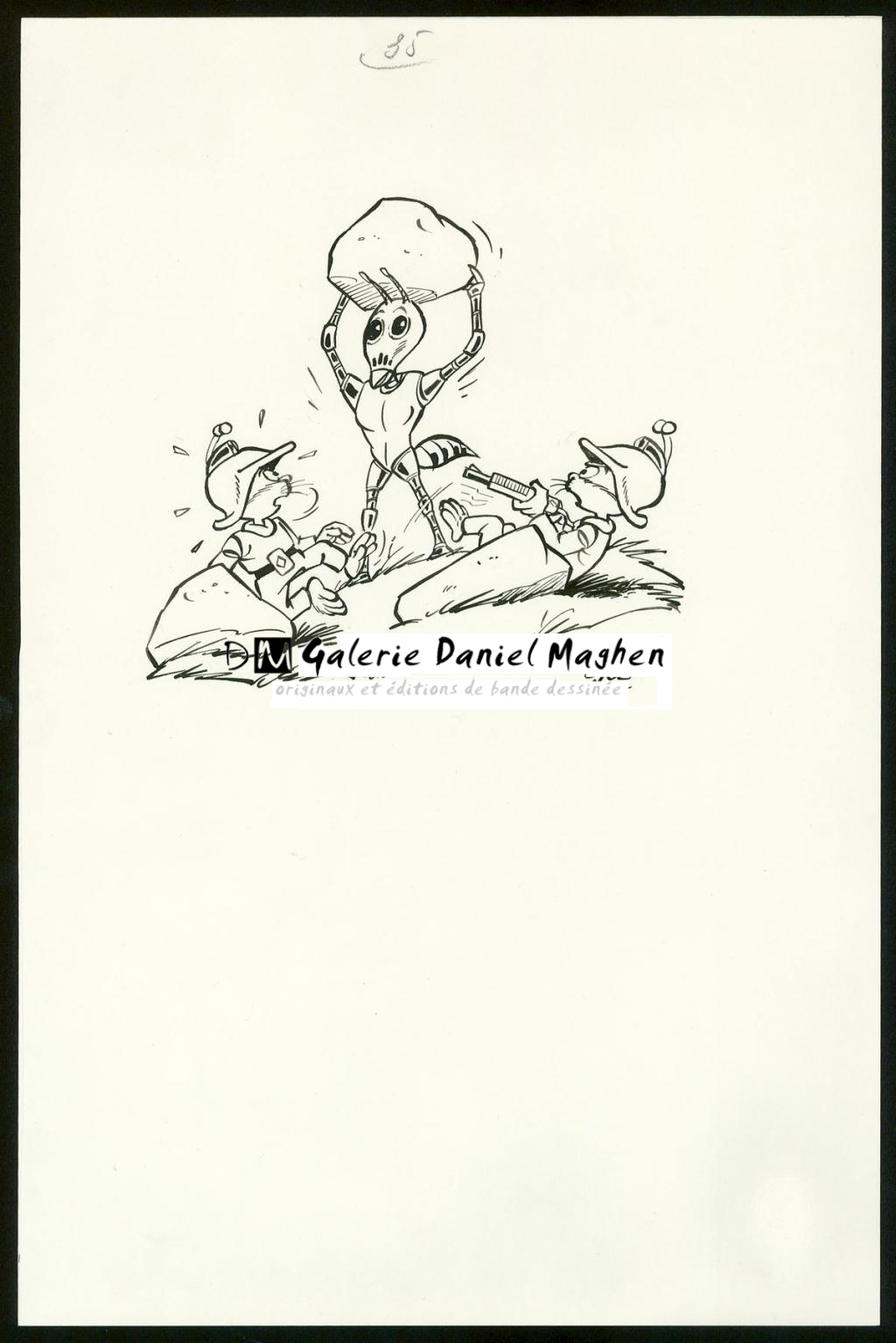 Illustration originale, page de titre - Roland Gos - Encre de Chine sur papier - 5054