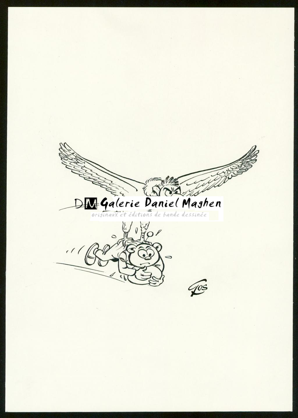 Illustration originale, page de titre - Roland Gos - Encre de Chine sur papier - 5055