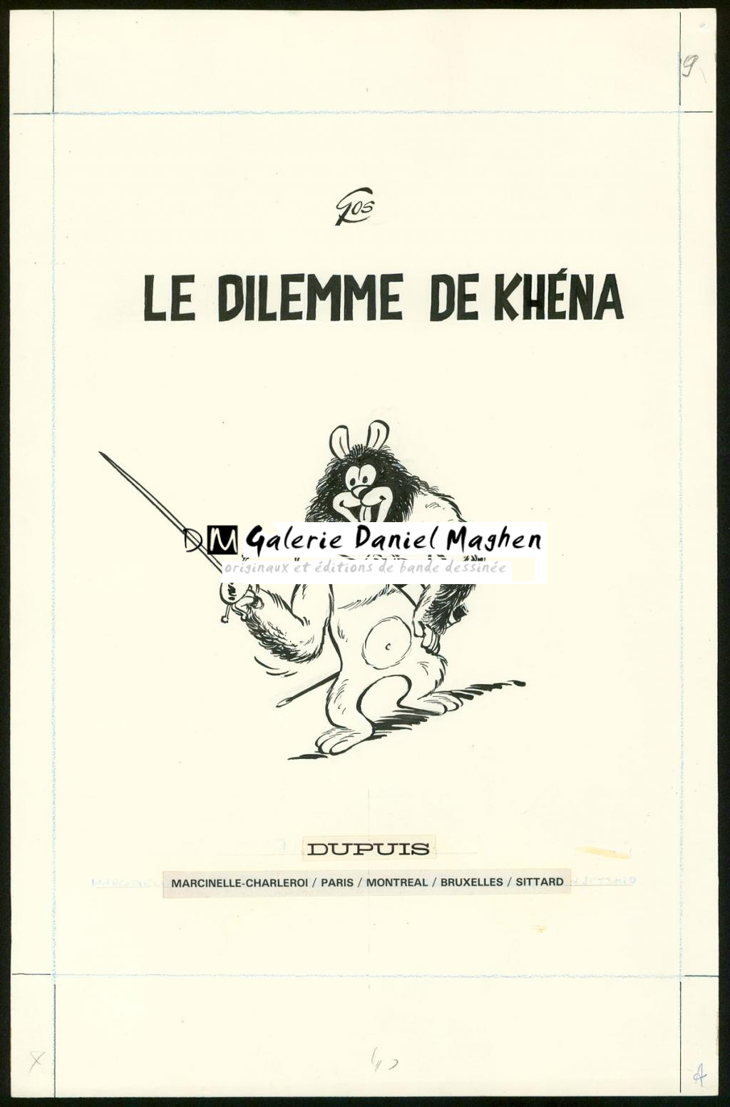 Illustration originale, page de titre - Roland Gos - Encre de Chine sur papier - 5057