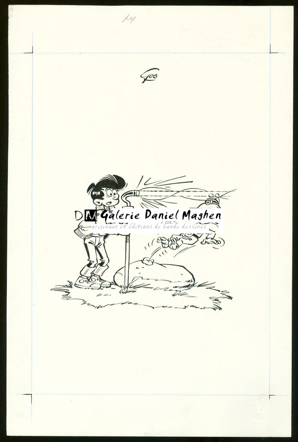 Illustration originale, page de garde - Roland Gos - Encre de Chine sur papier - 5059