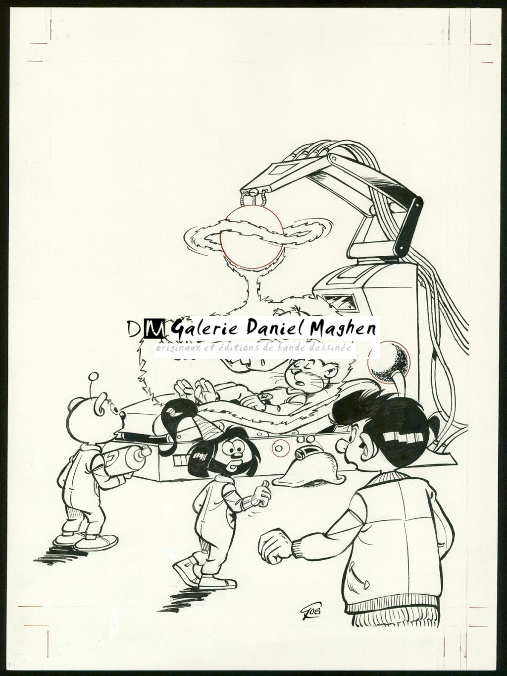 Illustration originale - Roland Gos - Encre de Chine sur papier - 5060