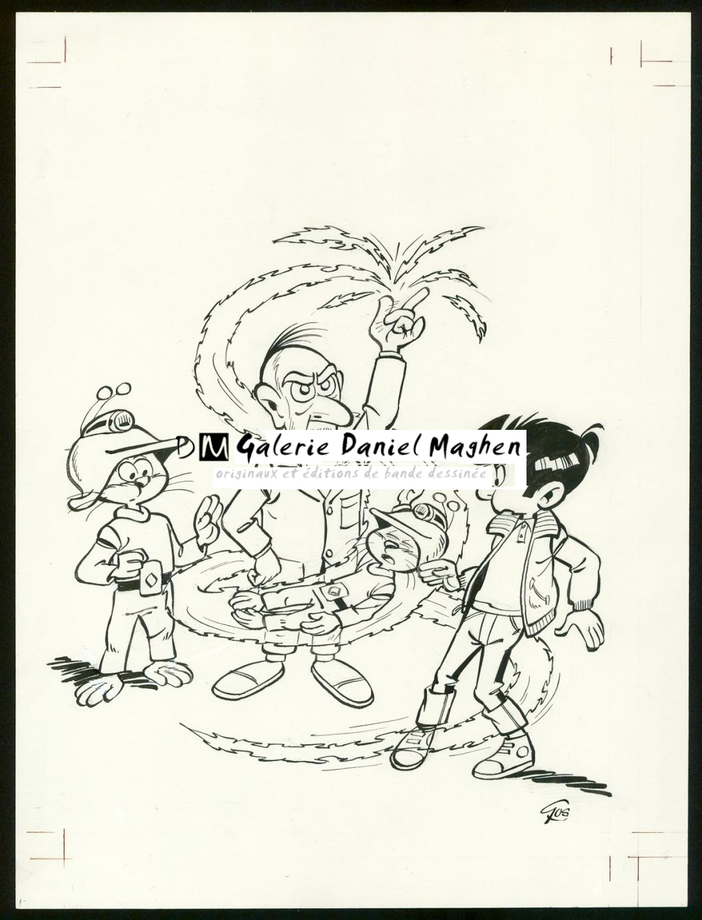 Illustration originale - Roland Gos - Encre de Chine sur papier - 5061