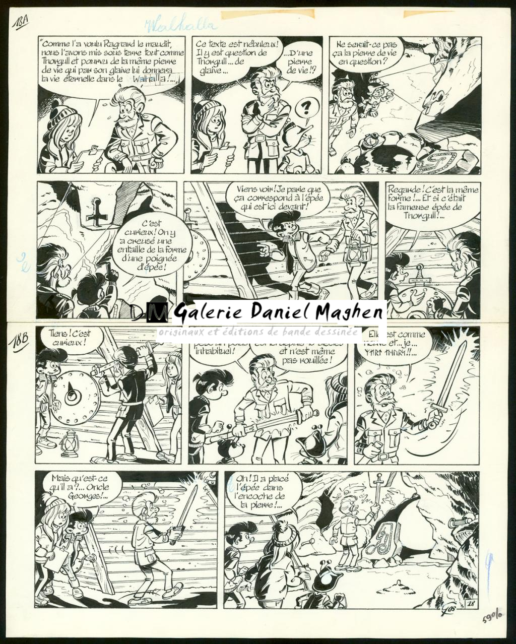 Planche originale n°18 - Gos / Walt - Encre de Chine sur papier - 4513
