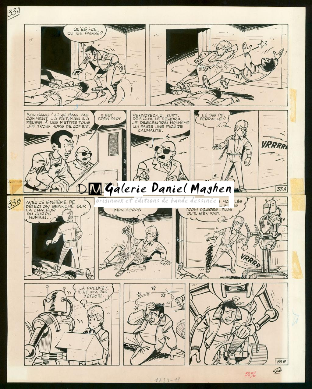 Planche originale n°33 - Roland Gos - Encre de Chine sur papier - 5068