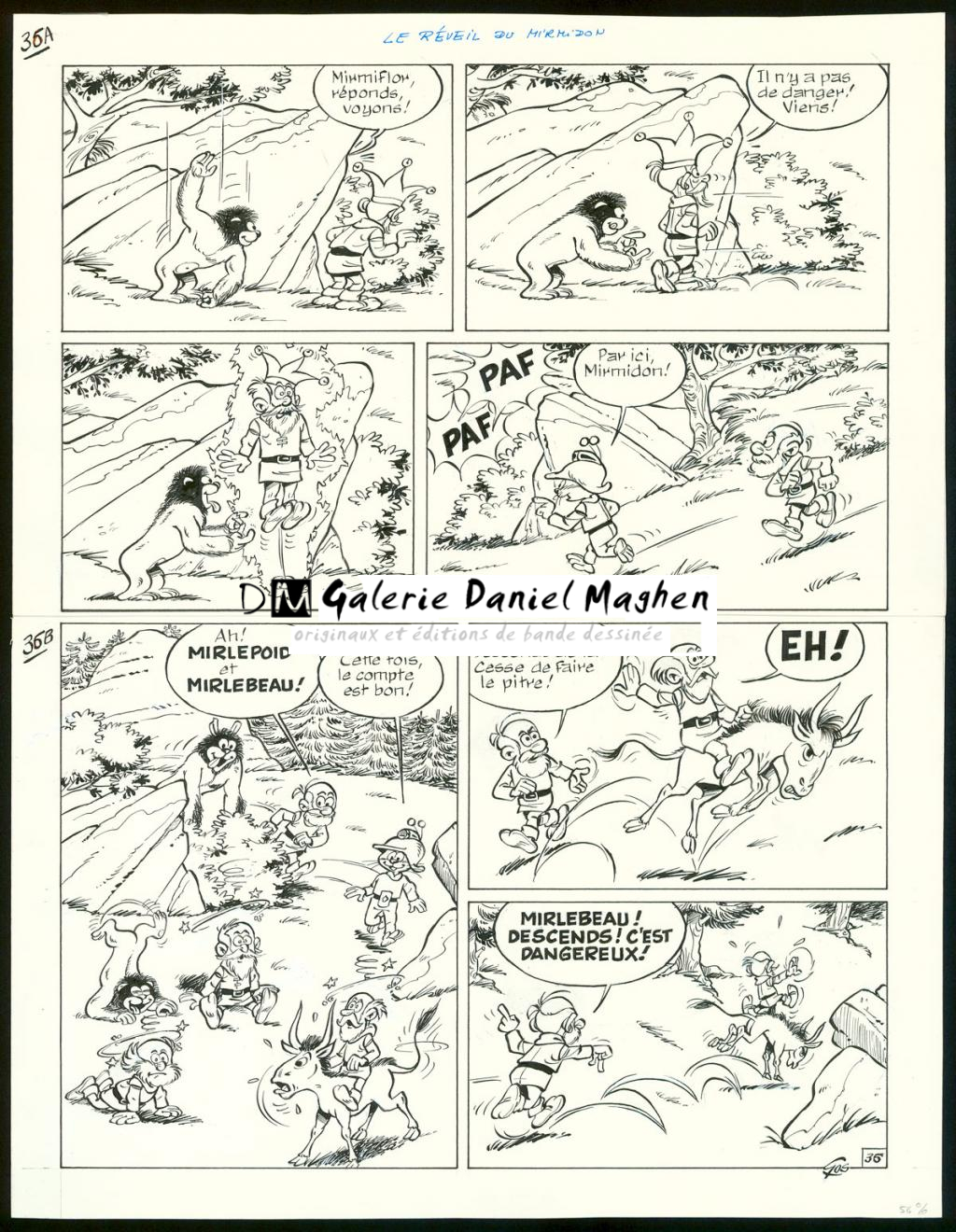 planche originale n°36 - Roland Gos - Encre de Chine sur papier - 4514