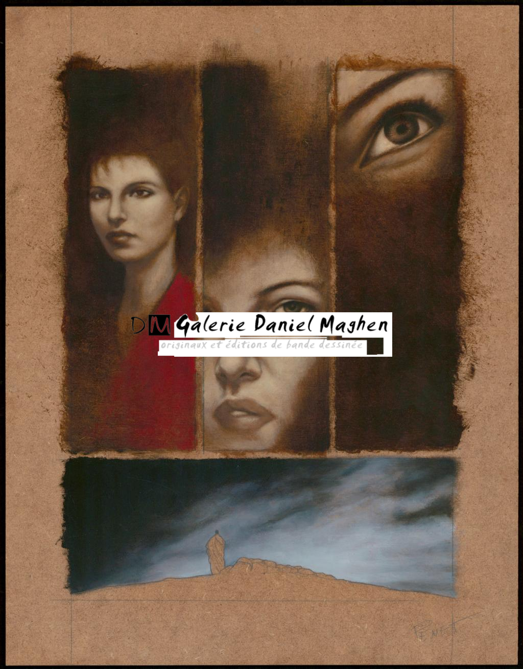 Planche originale n°71 - Régis Penet - Huile et crayon sur bois - 3576