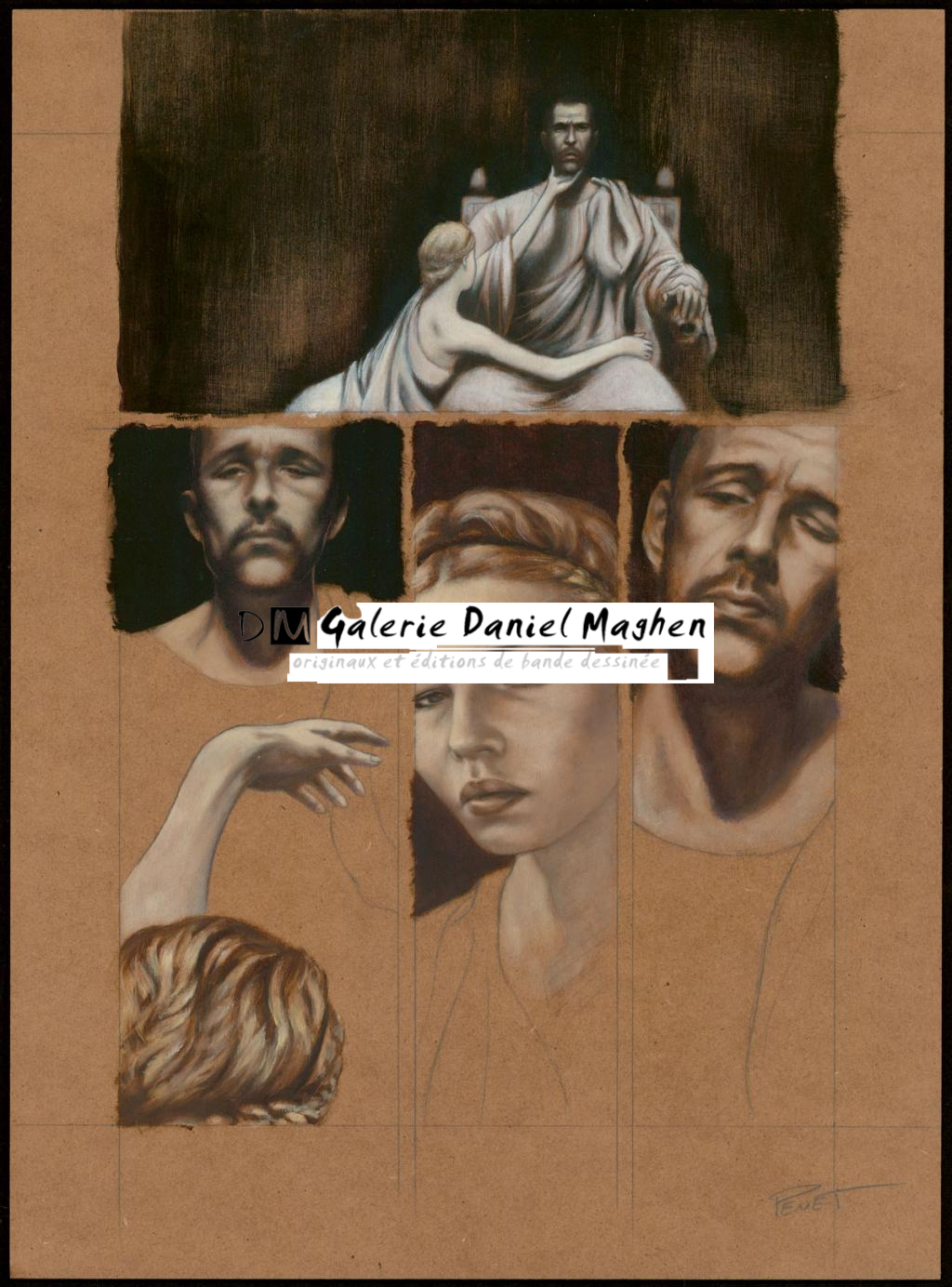 Planche originale n°51 - Régis Penet - Huile et crayon sur bois - 3574