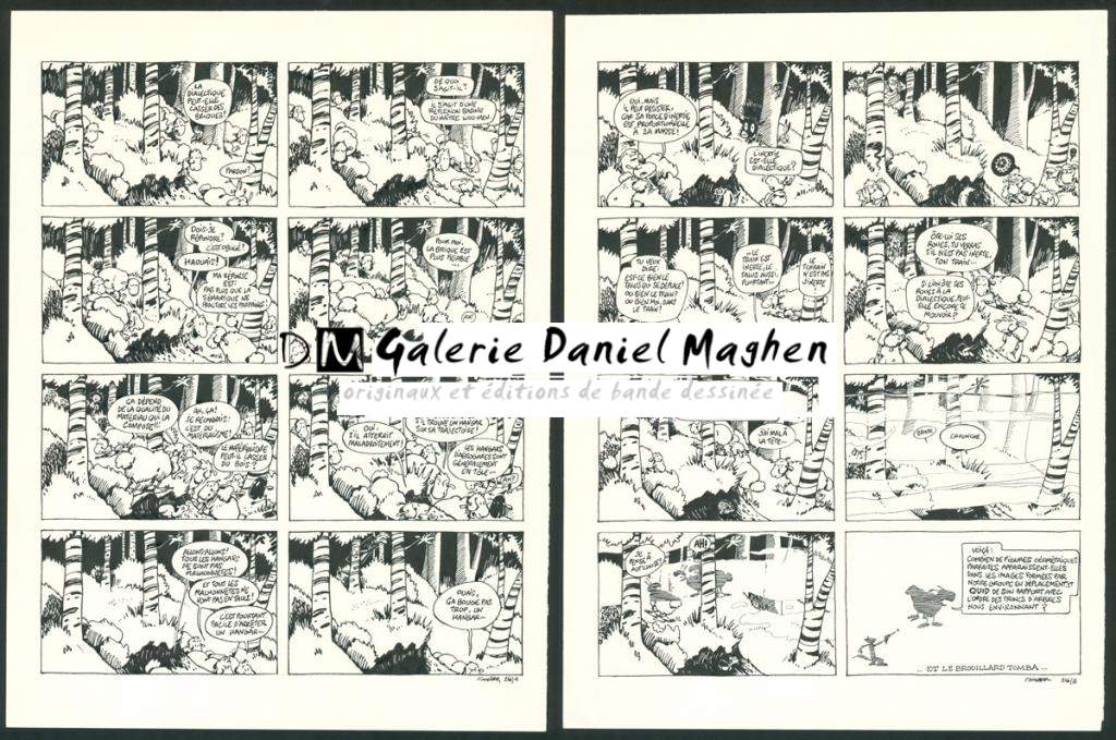 Planches originales pour un gag en deux pages - F'murr - Encre de Chine sur papier - 3694