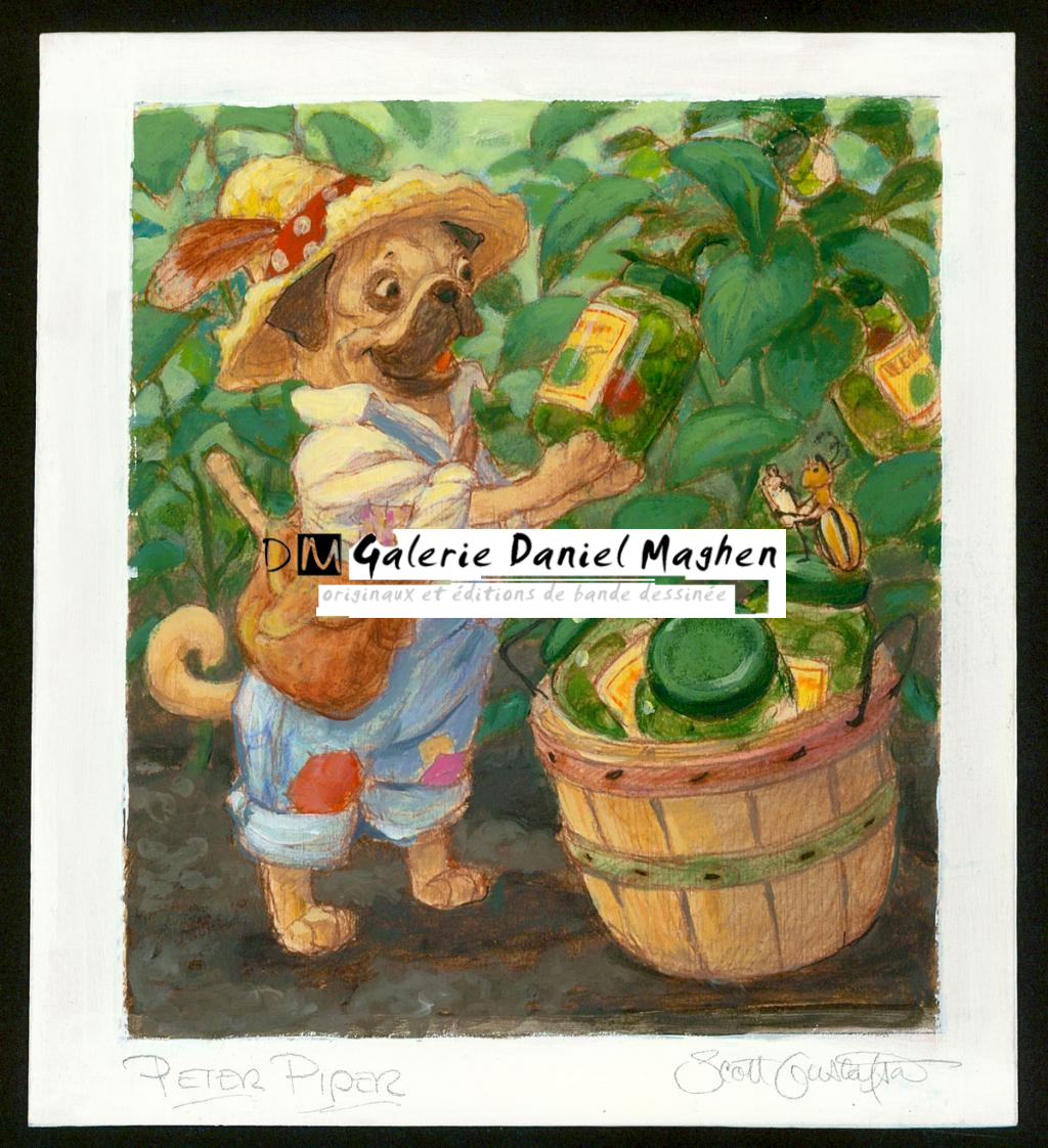 Illustration originale - Peter Piper - Scott Gustafson - Technique mixte - 3879