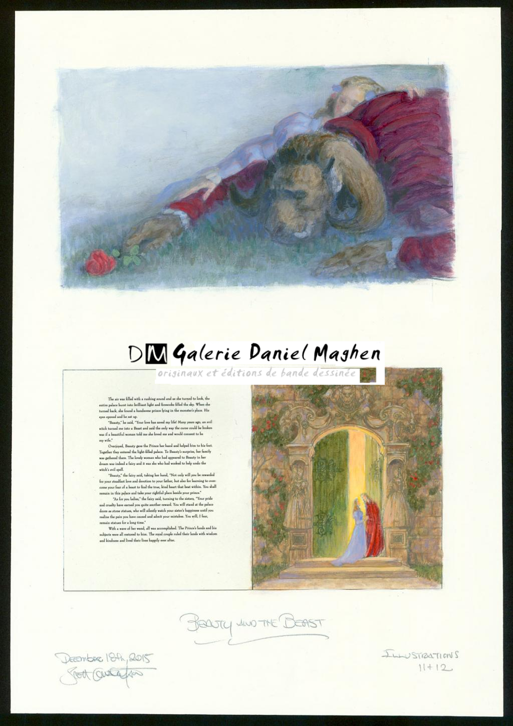 Illustration originale - Beauty and the Beast - Color Studies - Scott Gustafson - Technique mixte - 3869