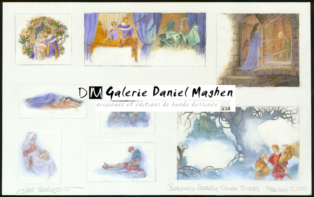 Illustration originale - Sleeping Beauties- Color Studies - Scott Gustafson - Technique mixte - 3868