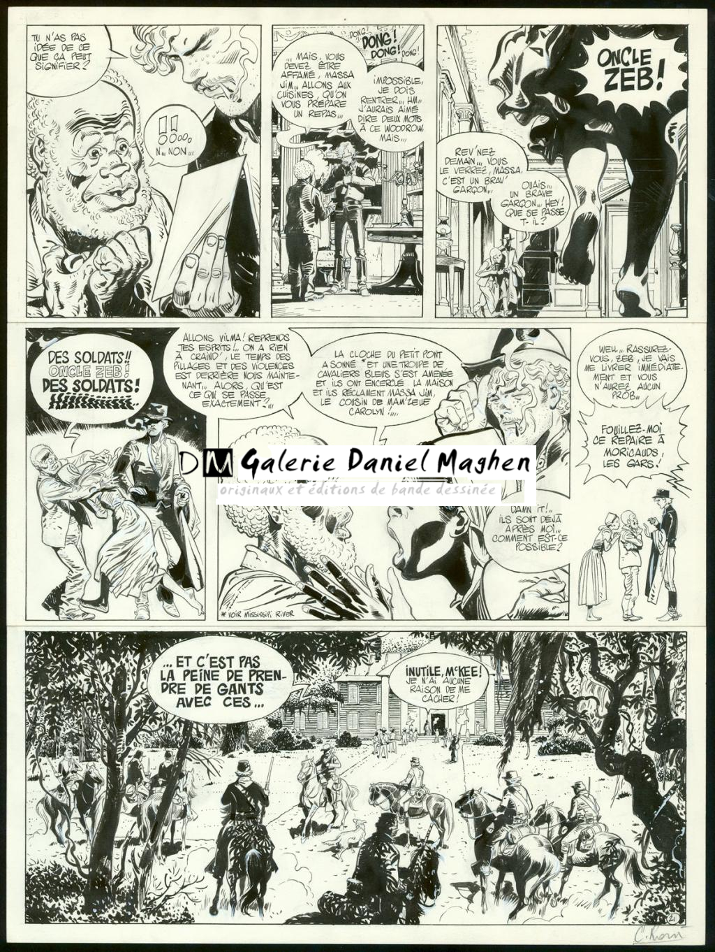 Planche originale n°21 - Christian Rossi - Encre de Chine sur papier - 3512