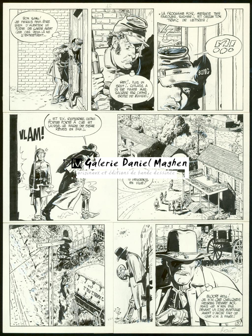 Planche originale n°9 - Christian Rossi - Encre de Chine sur papier - 3511
