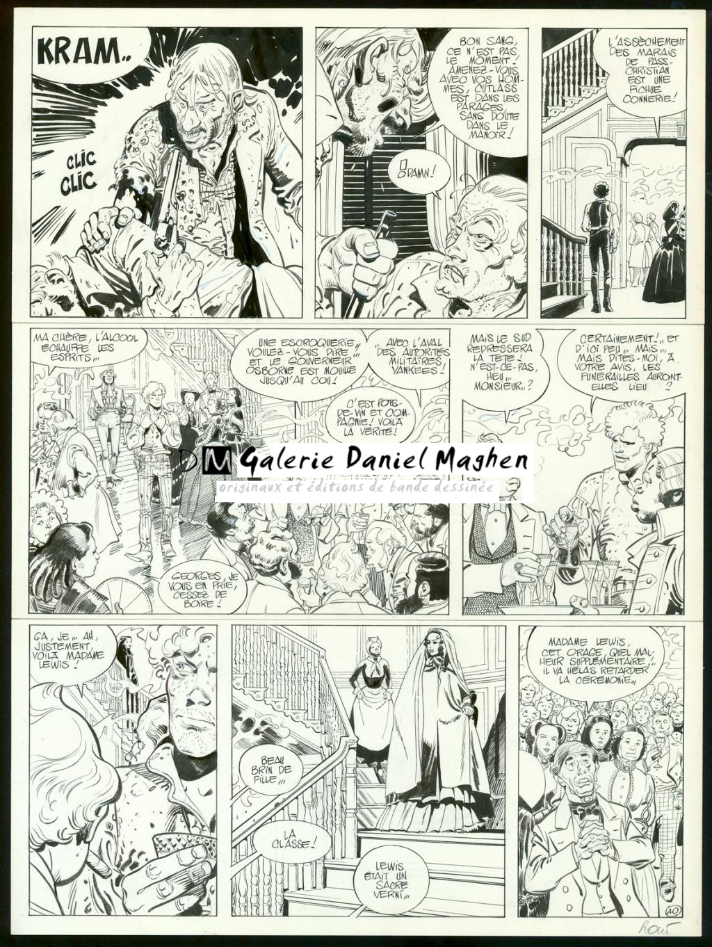 Planche originale n°40 - Christian Rossi - Encre de Chine sur papier - 3509