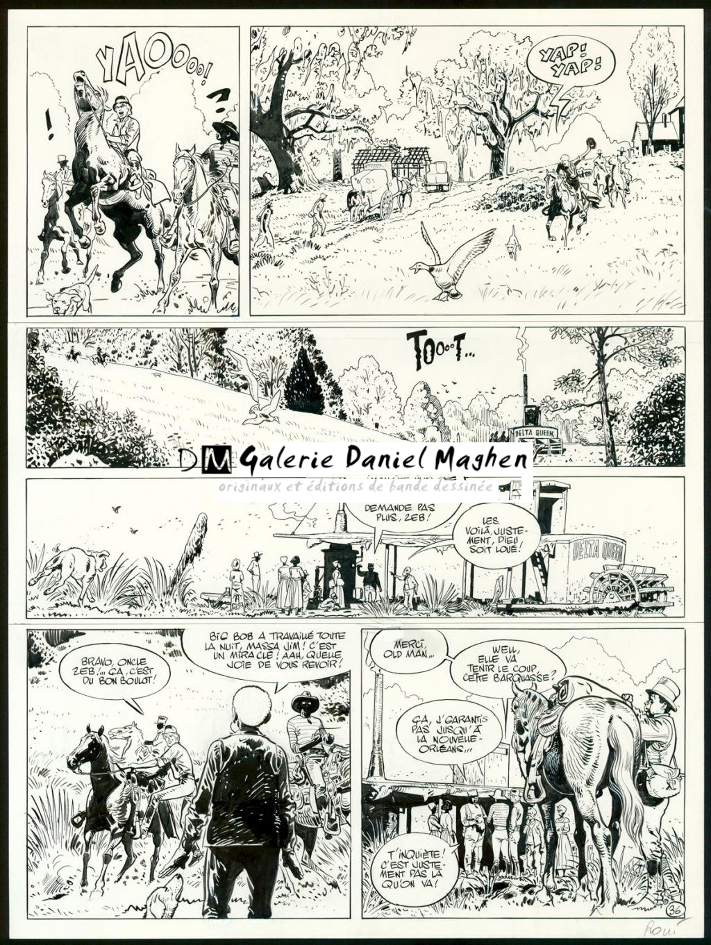 Planche originale n°36 - Christian Rossi - Encre de Chine sur papier - 3507