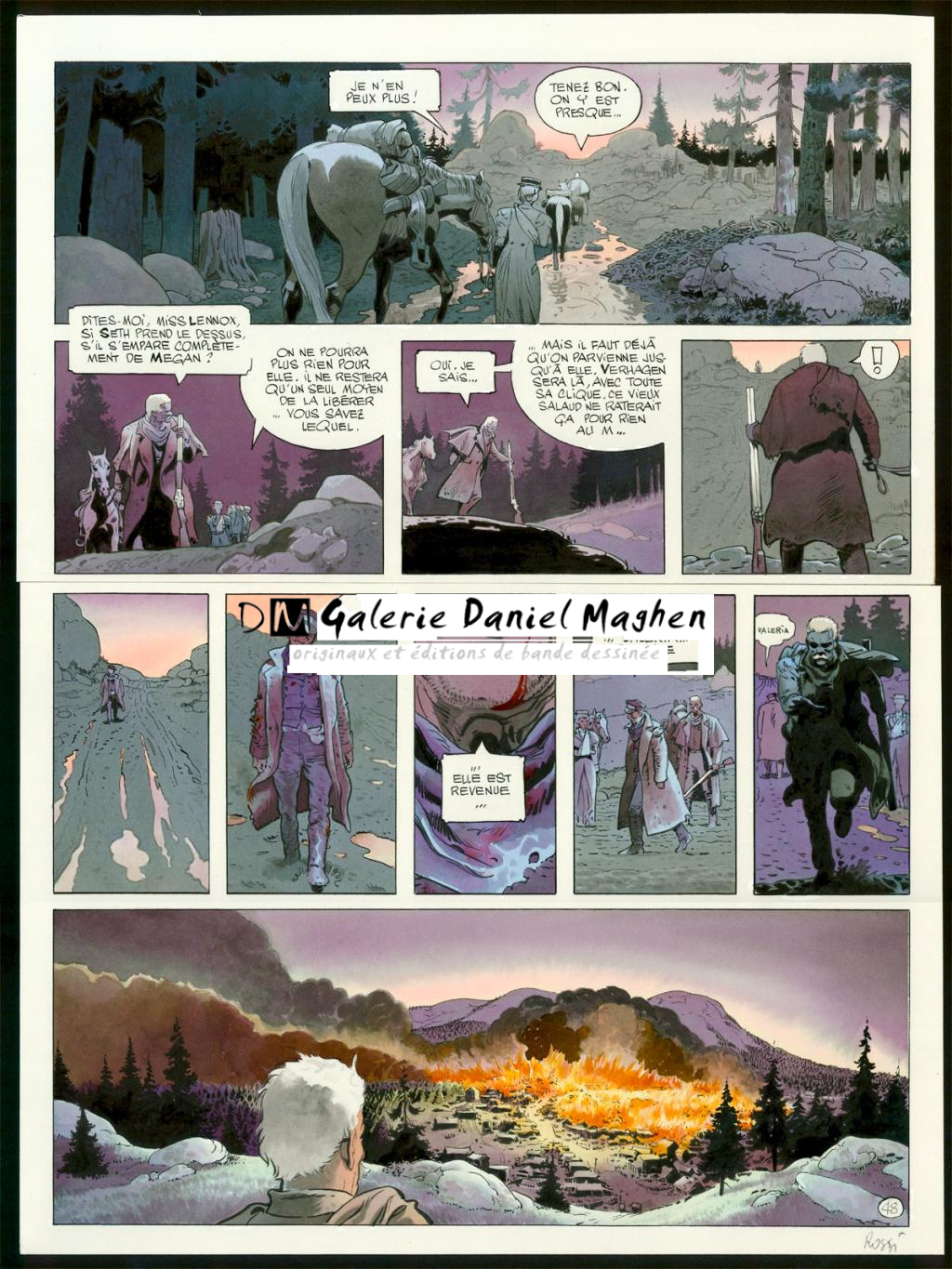 Planche originale n°48 - Christian Rossi - Encre de Chine et encre de couleur sur papier - 3505