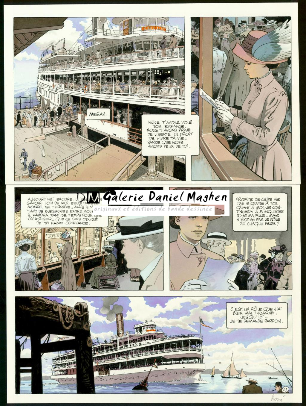 Planche originale n°62 - Christian Rossi - Encre de Chine et encre de couleur sur papier - 3502