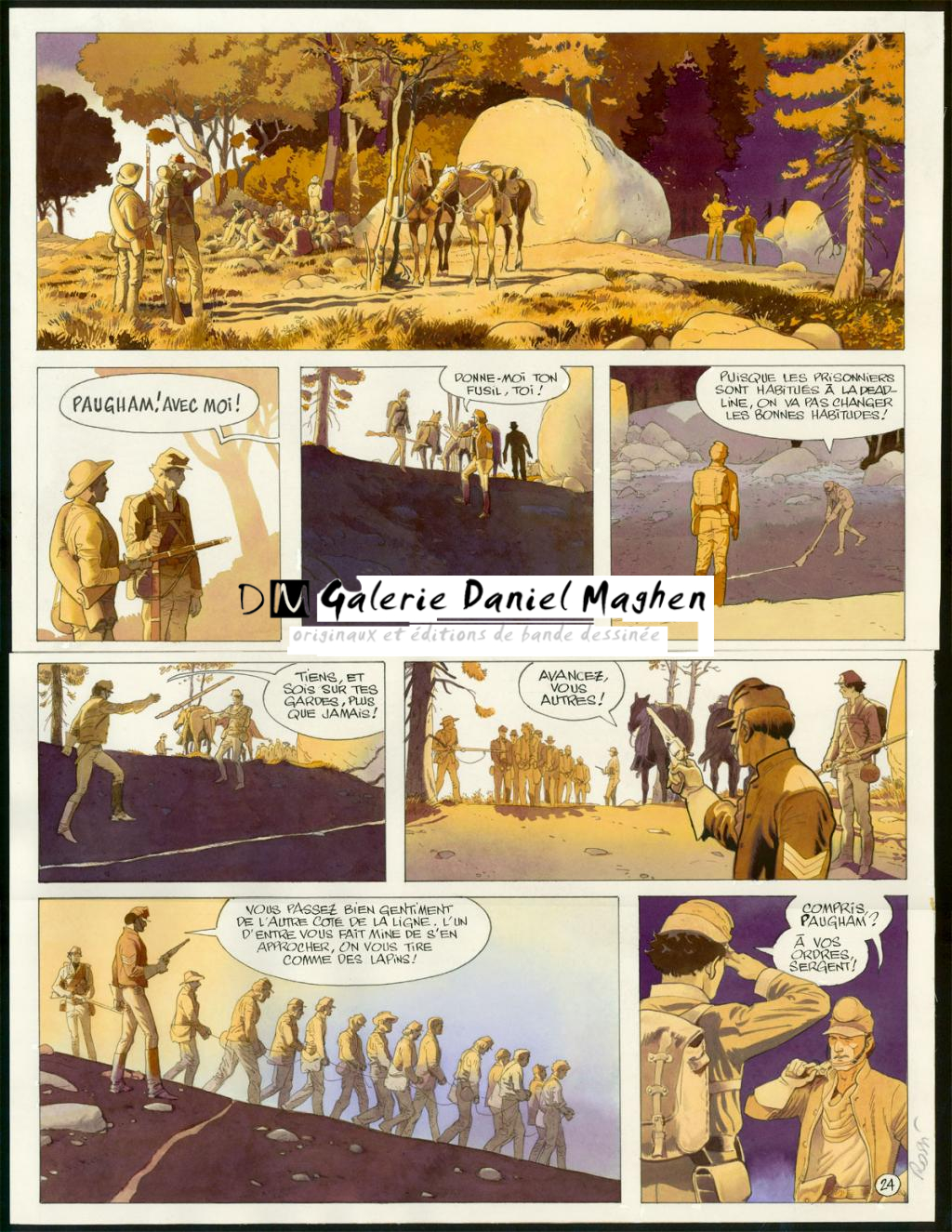 Planche originale n°24 - Christian Rossi - Encre de Chine et encre de couleur sur papier - 3498