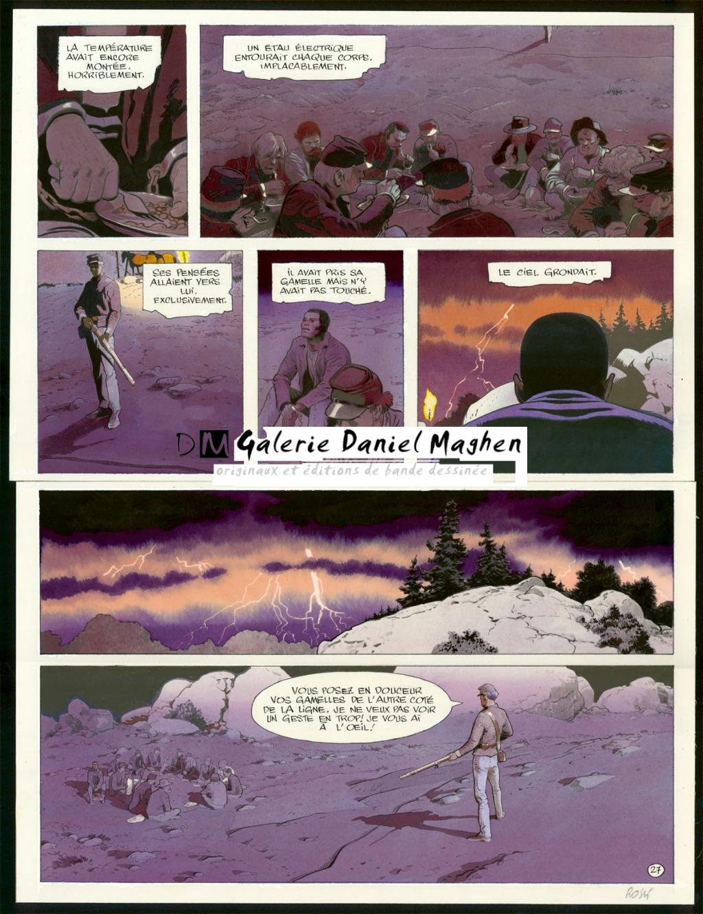 Planche originale n°27 - Christian Rossi - Encre de Chine et encre de couleur sur papier - 3497