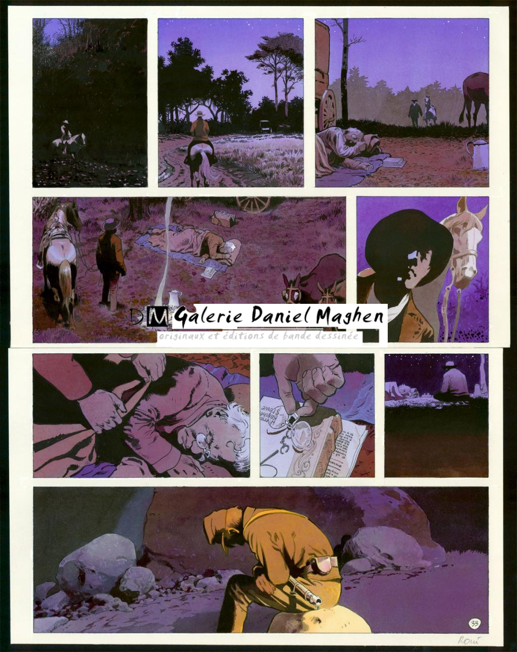 Planche originale n°33 - Christian Rossi - Encre de Chine et encre de couleur sur papier - 3496
