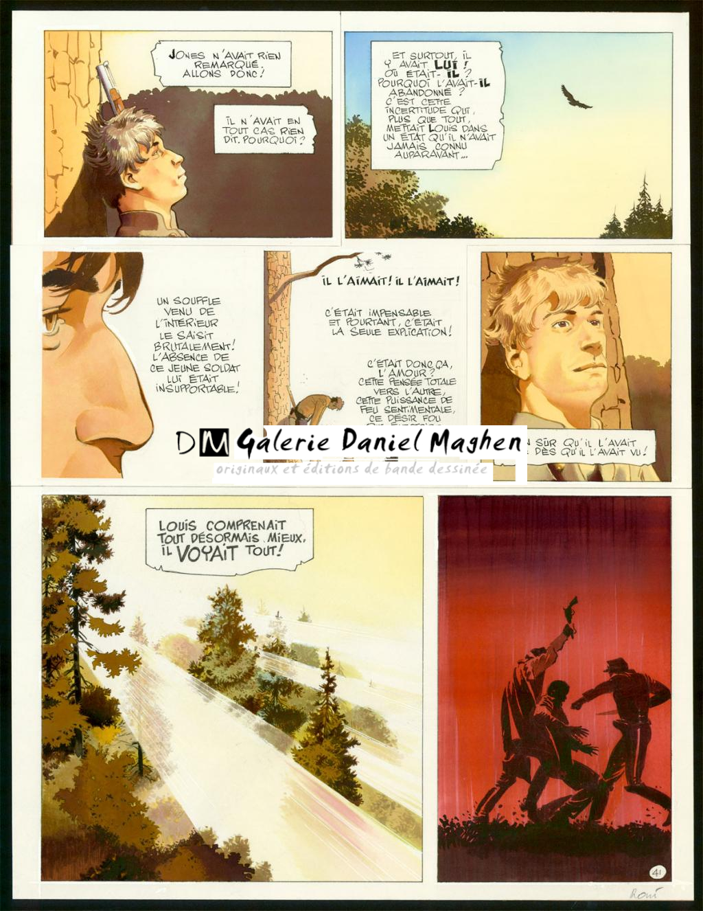 Planche originale n°41 - Christian Rossi - Encre de Chine et encre de couleur sur papier - 3494