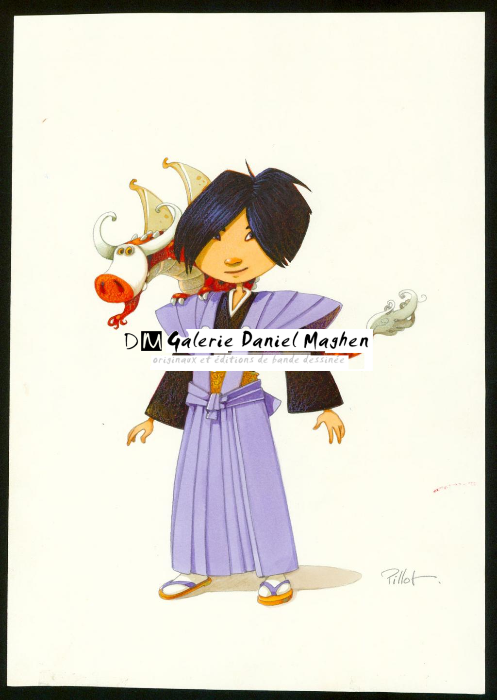 Illustration originale pour un jeu coréen - Frédéric Pillot - Aquarelle et crayon sur papier - 4821