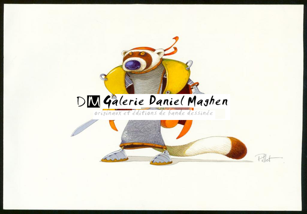 Illustration originale pour un jeu coréen - Frédéric Pillot - Aquarelle et crayon sur papier - 4820