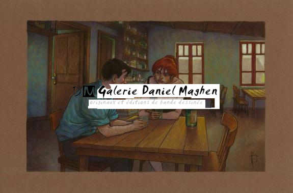 Illustration originale, issue d?un récit inédit - Miguelanxo Prado - Acrylique sur papier teinté - 3768