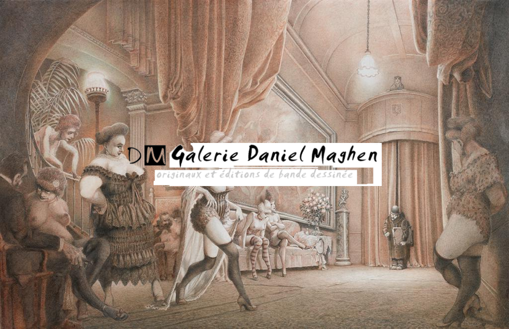 Toulouse Lautrec, illustration originale - Paul & Gaëtan Brizzi - Crayon de cire sur papier - 6469