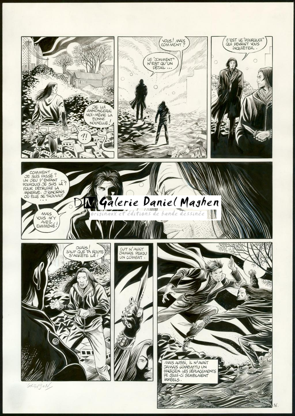 Planche originale n°36 - Olivier Grenson - Encre de Chine et lavis sur papier - 3604